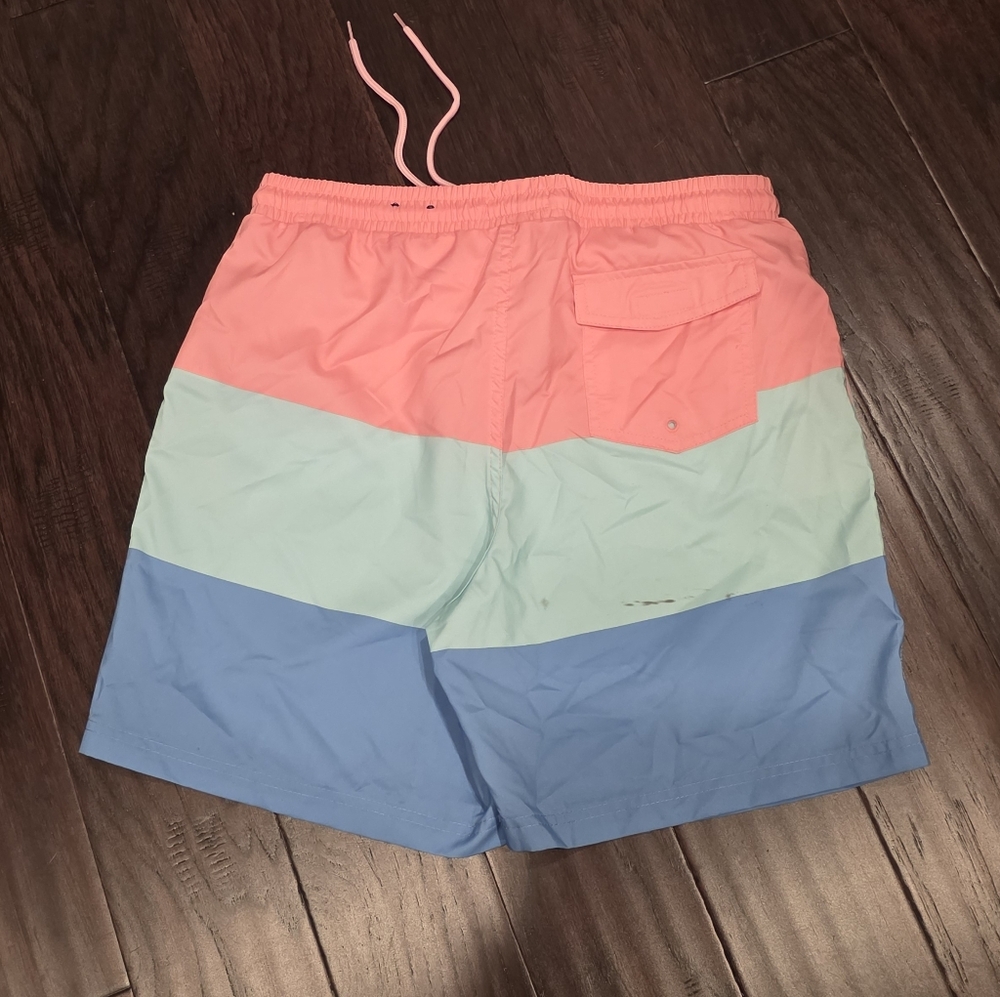 Club Room Mens Quick Dry Performance Swim Trunks - Color Block -  Medium - Picture 3 of 5